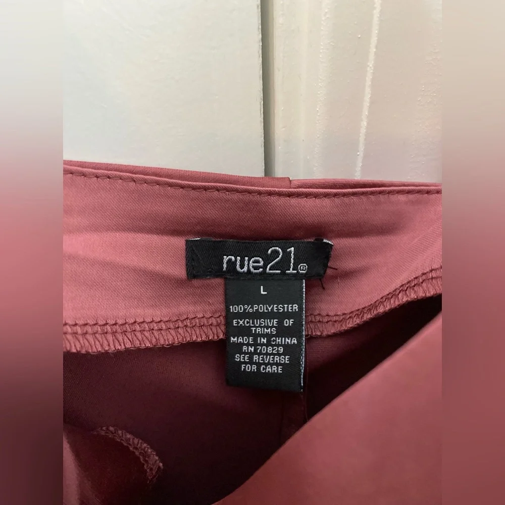 Rue 21 Satin Rose Gold Cowl Neck Dress - Picture 2 of 6